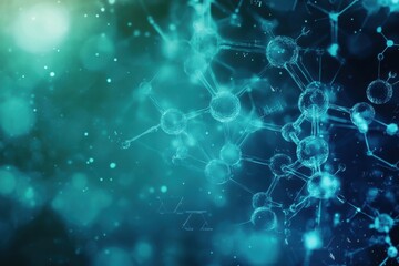 Discovering the intricate beauty of molecular structures bathed in ethereal light within a scientific realm of wonder and exploration