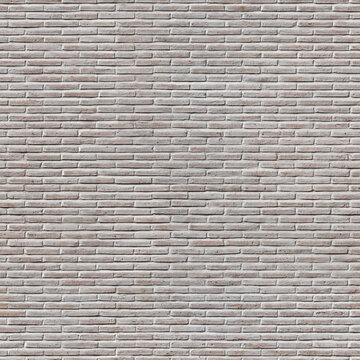 Fototapeta Seamless texture of thin long recycled clay brick wall
