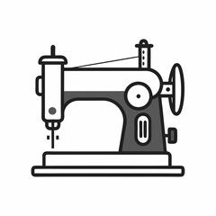 sewing machine isolated on white