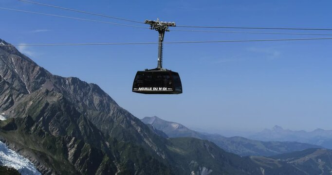 Aiguille du Midi Cable Car in the French Alps