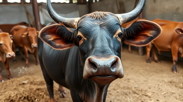 un toro en una ganaderia de animales bravos