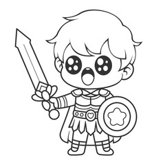 Boys become great gladiators, for coloring