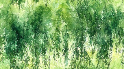 Lush green tree with vibrant leaves standing tall against a bright blue sky and natural beauty Seamless Texture