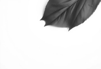 Single leaf, isolated on pure white background, color, natural