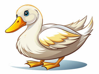 vector of  White duck on white.