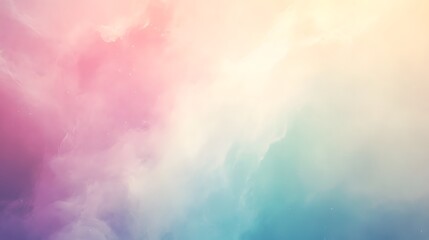 Fototapeta premium Celestial Canvas: A dreamy and soft, gradient of pastel colors blends gracefully, creating a sense of ethereal beauty and tranquility, reminiscent of a gentle sunrise.