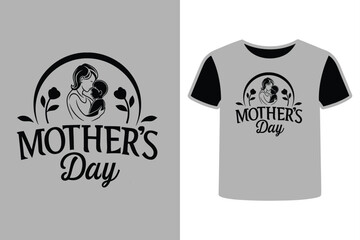 Happy mothers day t-shirt silhouette design vector image