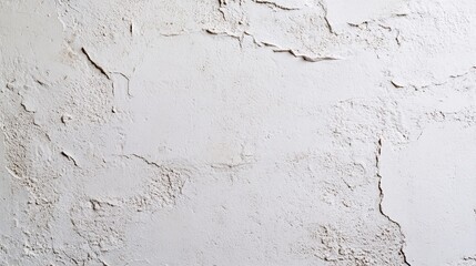 Obraz premium Cracked White Plaster Wall, Texture, Background