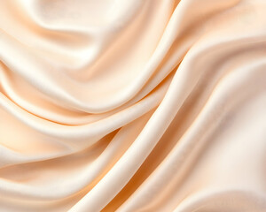 Obraz premium Soft peach fabric. Flowing, folds, light