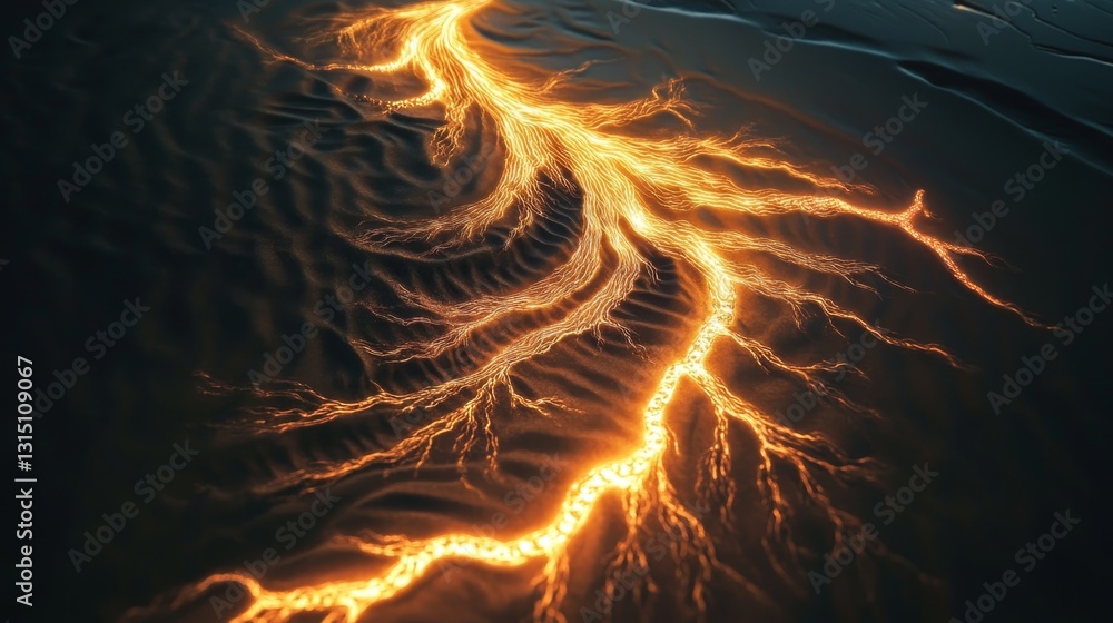 Poster this stunning abstract image features flowing glowing light patterns, showcasing an elegant and dyna