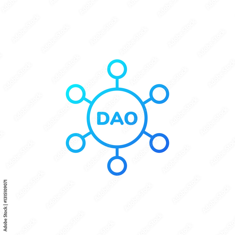 Poster dao icon shows a central circle labeled dao with connected nodes, indicating a decentralized network