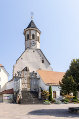 Fototapeta premium Pilgrim Parish Church of St. Mary, Our Lady of Ptujska Gora in Slovenia