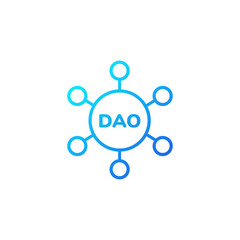 Dao icon shows a central circle labeled dao with connected nodes, indicating a decentralized network.