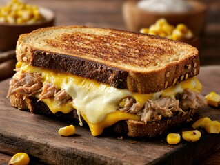 Flavorful sandwich stacked high with tender meat and creamy cheese perfect for a quick and satisfying bite