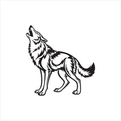Obraz premium vector illustration of a wolf