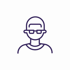 library worker icon sign vector