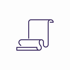 long paper icon sign vector
