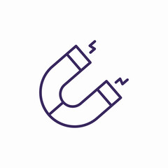 magnet attraction icon sign vector