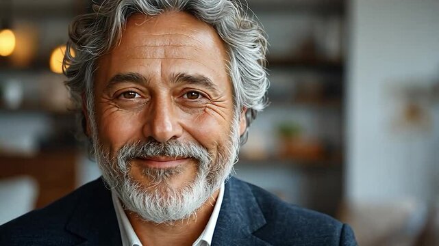 Smiling senior man in business attire