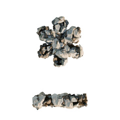 Asterisk and Underscore Symbols Made of Rocks