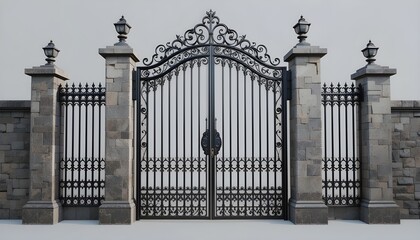 Iron gate on transparent background - 3d PNG illustration
By mipan