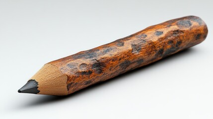 Rustic pencil on plain background