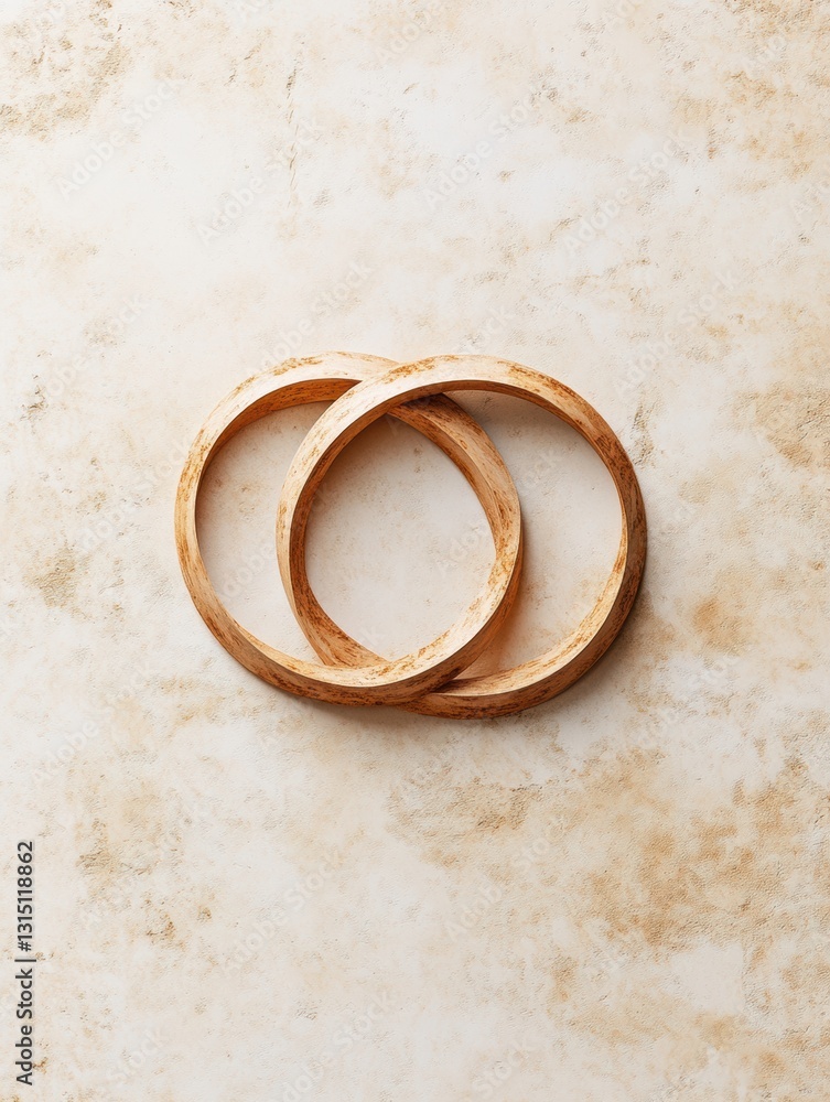 Aufkleber Circular recycling loop symbolizing sustainable consumption and the infinite cycle on a minimalist background