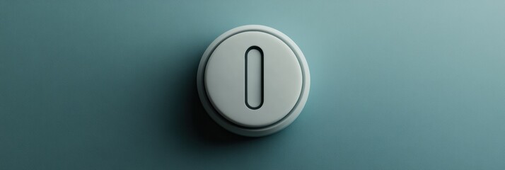 Minimalist power button icon showcasing simplicity and accessibility on a neutral background with ample space for text