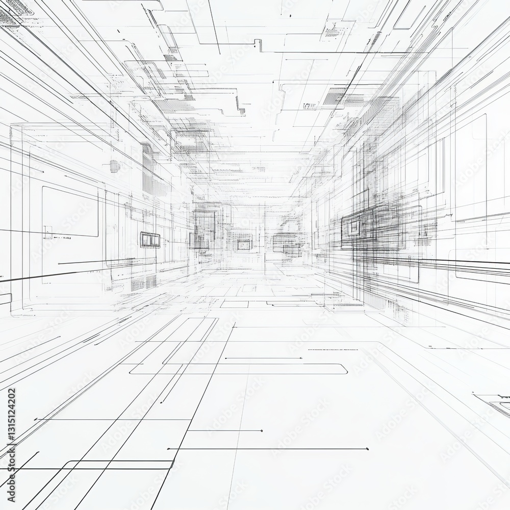 Poster this abstract wireframe background features intricate iot connections and technical lines, ideal for