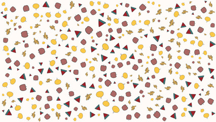 SEAMLESS HAND DRAWN DOODLE BLOB SHAPES PATTERN TEXTURE COLORFUL TEMPLATE ABSTRACT BACKGROUND TRENDY DESIGN VECTOR	