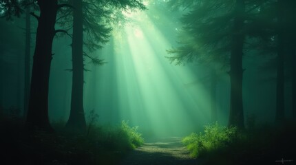 Obraz premium Amazing Enchanted Forest Glow