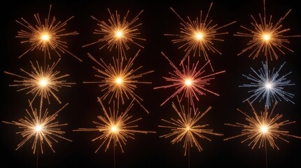 Set of Sparkling Lights and Flashes
