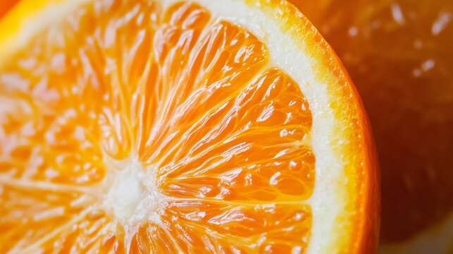 Detailed close-up of fresh orange fruit - Powered by Adobe