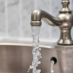 At a faucet are heavy calcifications