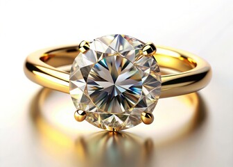 Diamond Ring Double Exposure Photography: Luxury Jewelry Design, Solitaire Engagement Ring, White Gold Ring