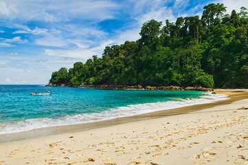 Beautiful Teluk Hijau (Green Bay) beach in Banyuwangi, East Java, Indonesia