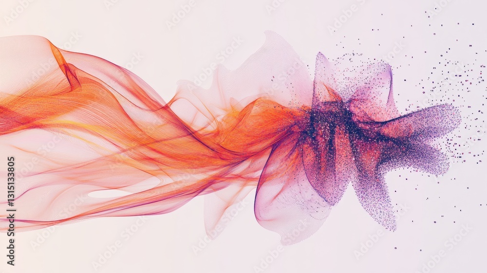 Poster dynamic abstract flow of colorful textures with vibrant wave patterns and fluid motion