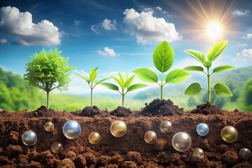 young plant growing in soil