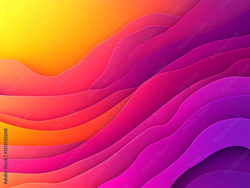 Poster Dynamic layered gradient background with captivating color transition