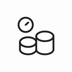 long term finances icon sign vector