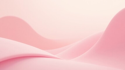 Obraz premium Gentle Pink Waves Abstract Background of Soft Curves and Subtle Light Gradients Perfect for Feminine Designs