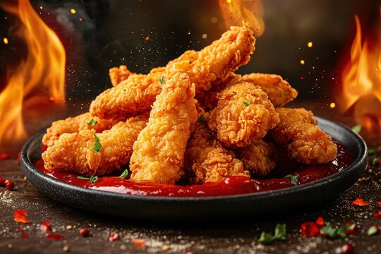 Fiery Chicken Fingers
