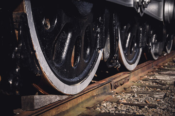 Selective focus on a Chalked railroad wheelsets to stop motion on a track