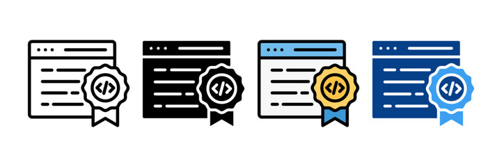 Code Quality  Icon Set Multiple Style Collection