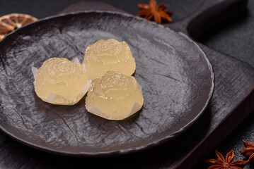 Jelly candies or homemade marmalade with different flavors