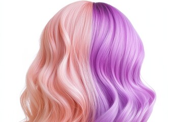 Fototapeta premium Trendy Pastel Unicorn Hair in Vibrant Shades – Stylish Fantasy Hairstyle with Soft and Colorful Gradient for Professional Hairdressers, Creative Colorists, and Salon Styling Inspiration