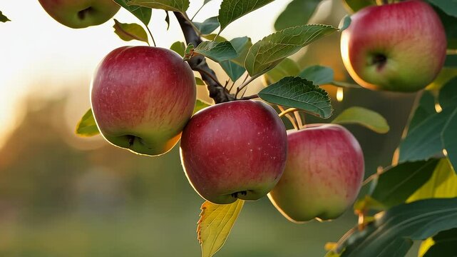 Fresh Red Apple Close-Up