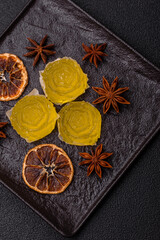 Jelly candies or homemade marmalade with different flavors