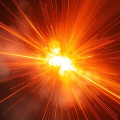 Obraz premium Dynamic Radiance: An Abstract Explosion of Fiery Light and Intense Motion