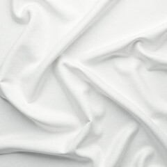 Obraz premium Crisp white satin, subtle folds, pristine surface, bright, luxury